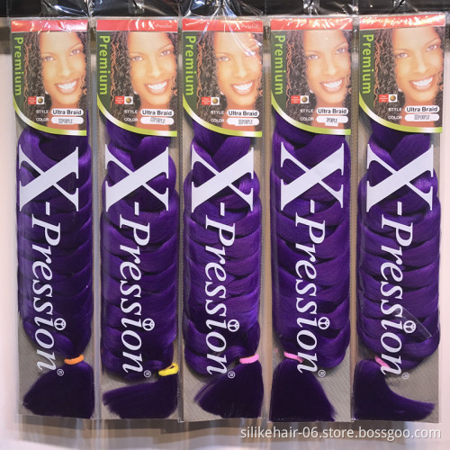 Synthetic Expression Braiding Bulk  Hair 82" 165g Long Jumbo Braid Hair Two Colored Crochet Braids Expression attachment